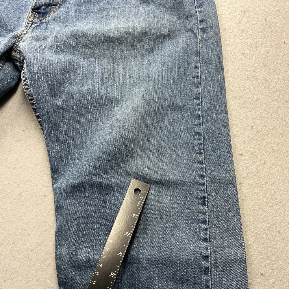 Levi's 505 Straight Jeans 40x32‎ Medium Wash Relaxed Fit Denim Distressed Work